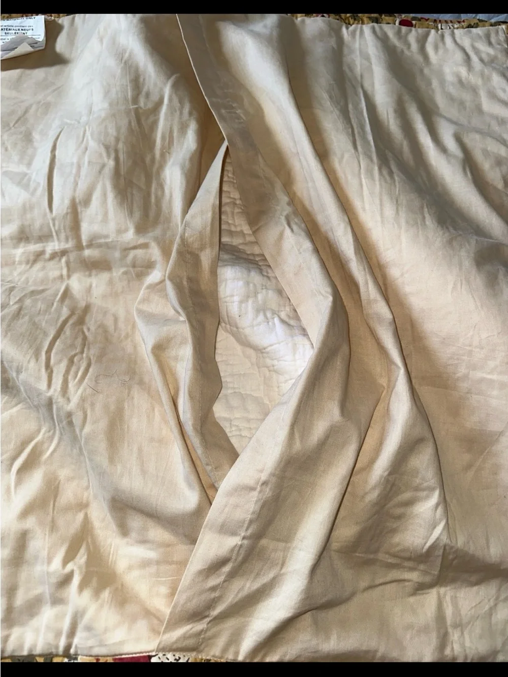 Pottery Barn Quilted Mustard Colored Euro Shams Peacock Bird Pattern Lot of 2